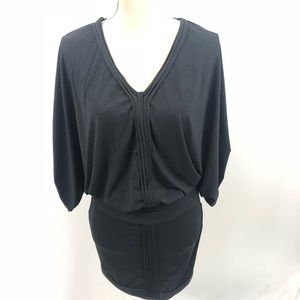 LEON MAX Limited Edition Black Dolman Sleeve Dress